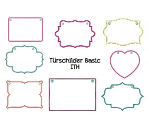 ITH Stickserie - Türschilder Basics